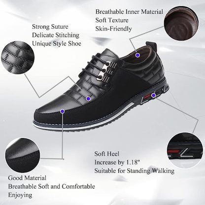 Men'S Patchwork Fashionable Casual Leather Shoes
