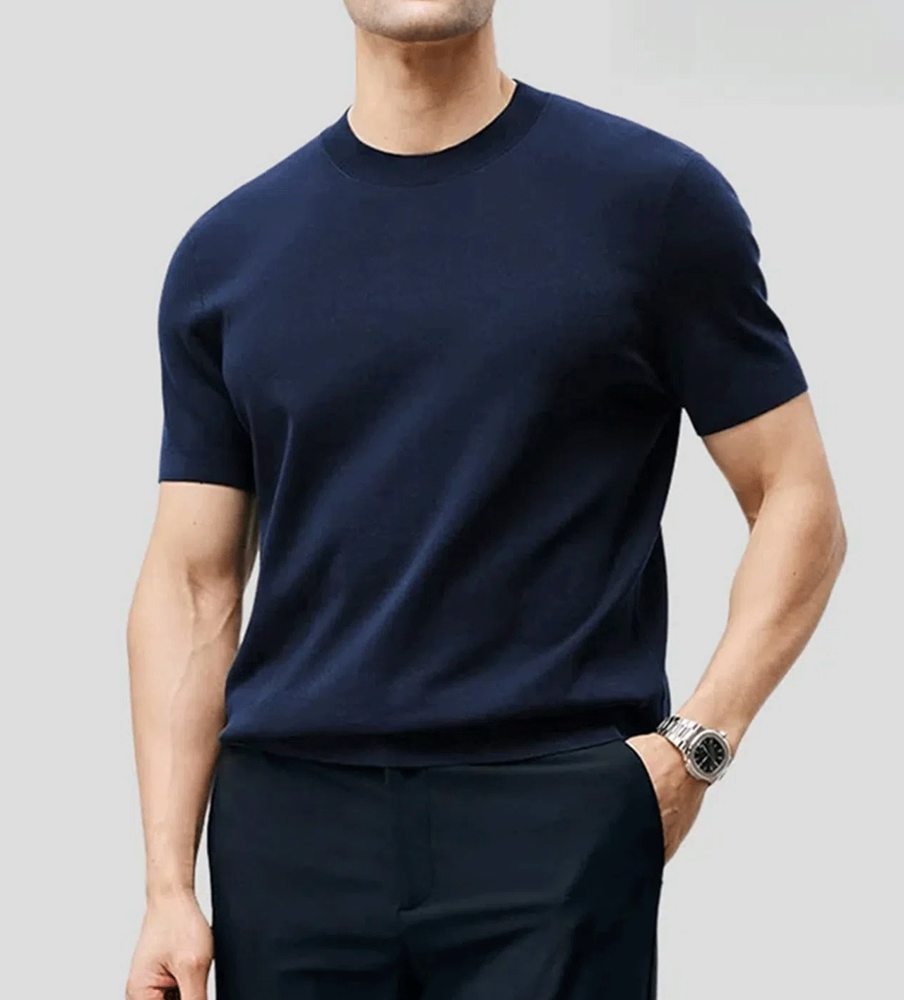 GentleKnit Short Sleeve Knitted T-Shirt