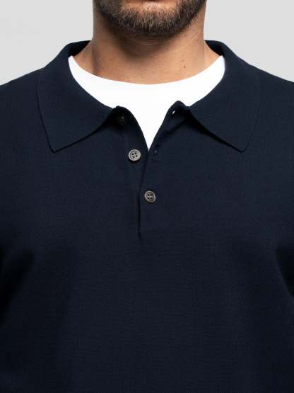 GentleKnit Buttoned Collar Sweater Polo