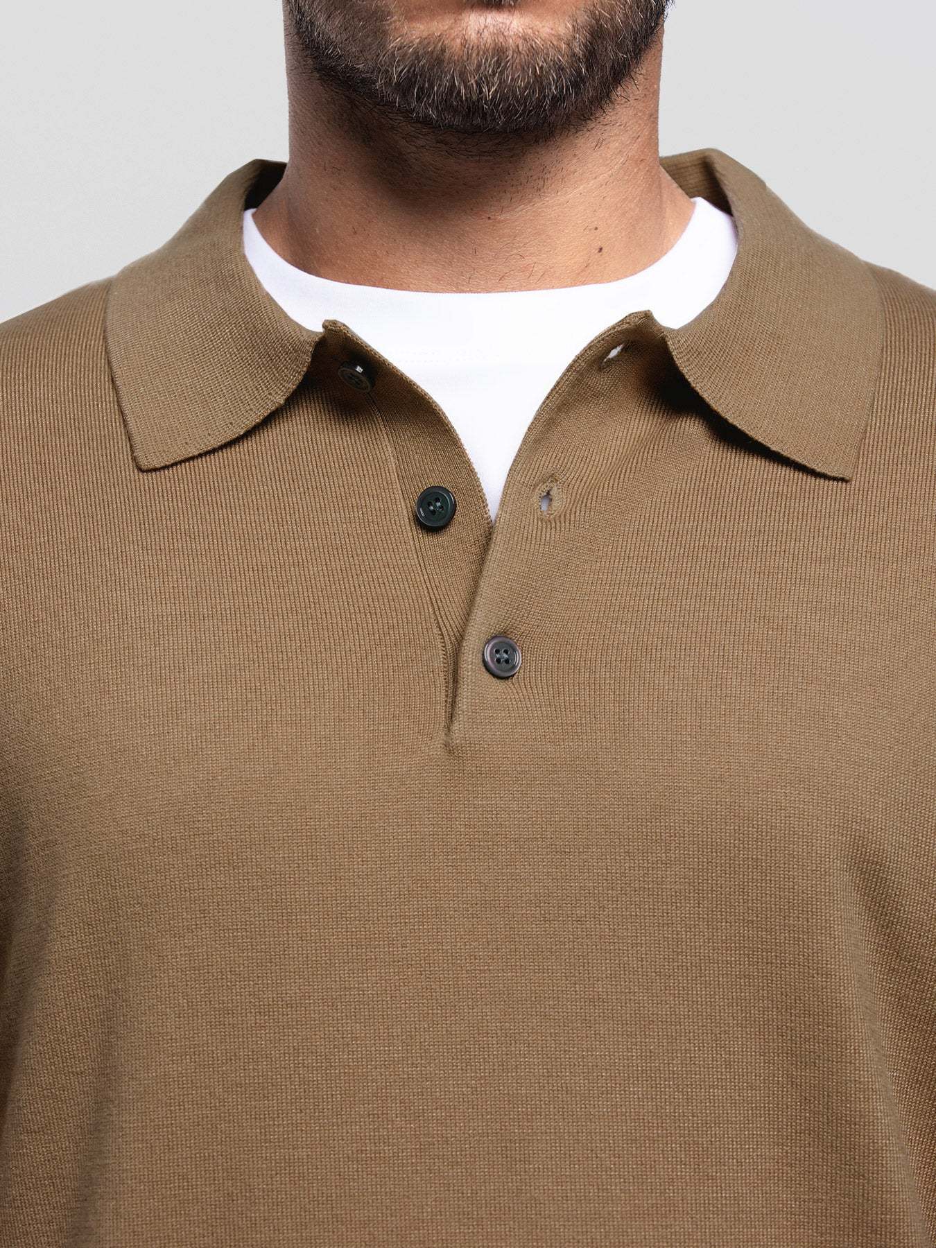 GentleKnit Buttoned Collar Sweater Polo