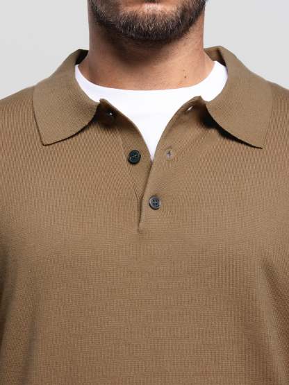 GentleKnit Buttoned Collar Sweater Polo