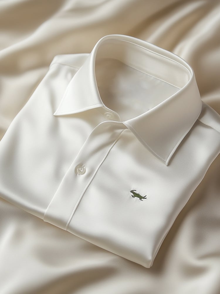 Men's Luxury Business Casual Logo Lapel Short Sleeve Shirt