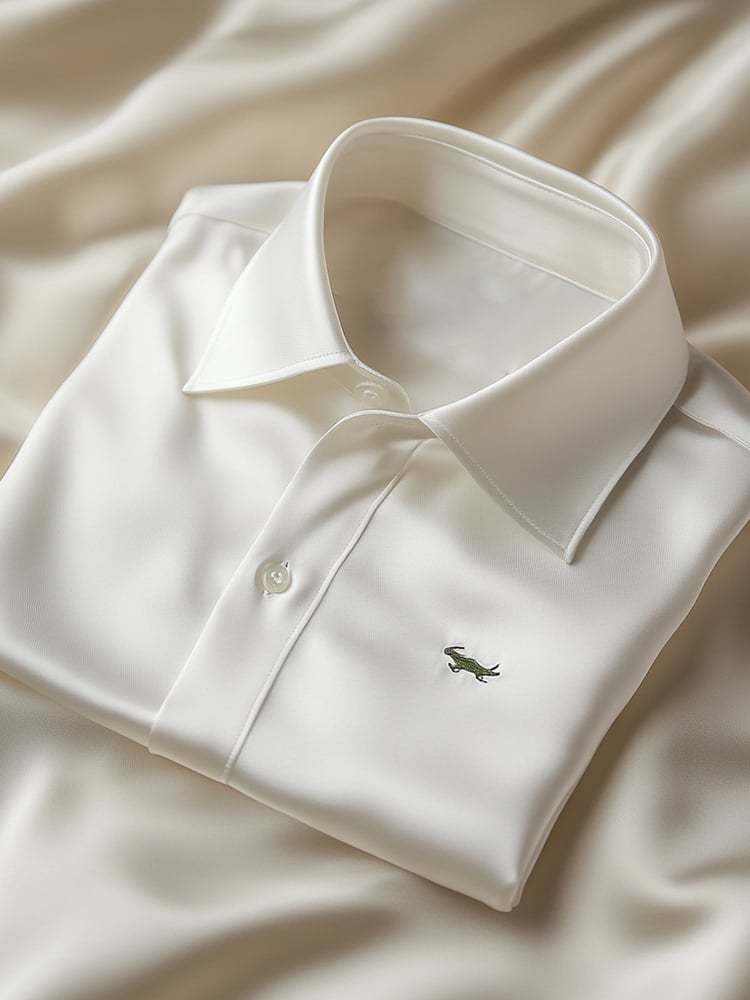 Men's Luxury Business Casual Logo Lapel Short Sleeve Shirt