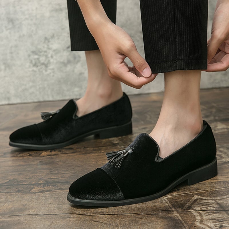 Fashionable And Versatile Breathable Tassel Design Casual Leather Shoes