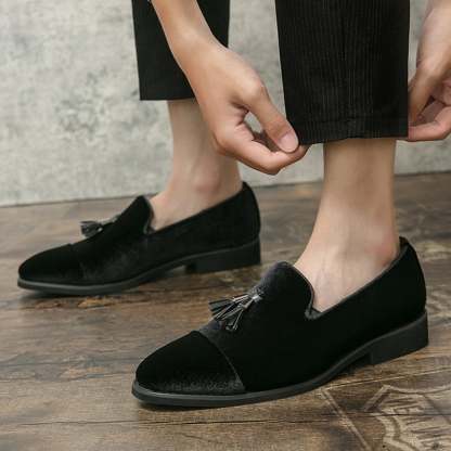 Fashionable And Versatile Breathable Tassel Design Casual Leather Shoes