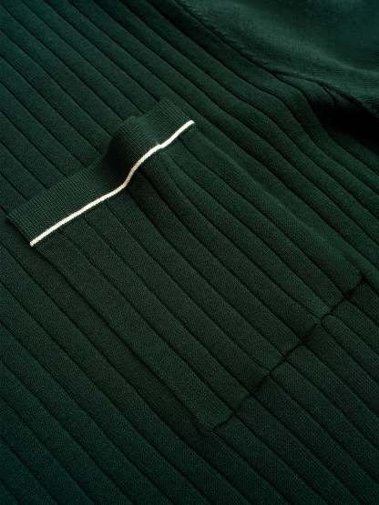 GentleKnit Contrast Color Short Sleeve Knitted Polo