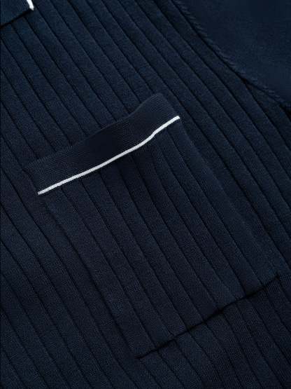 GentleKnit Contrast Color Short Sleeve Knitted Polo