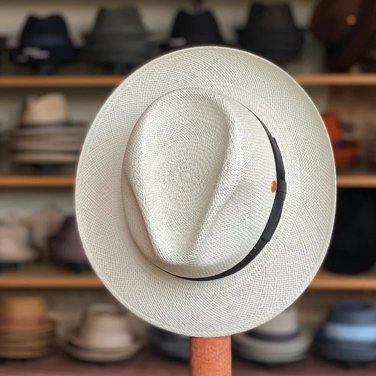 Can be rolls up for packing -Handmade Panama HatAlbenga