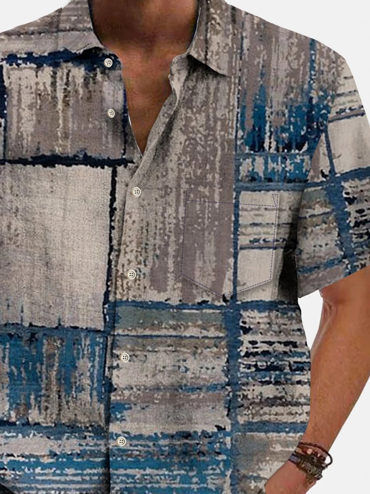Men's Resort Style Print Shirt