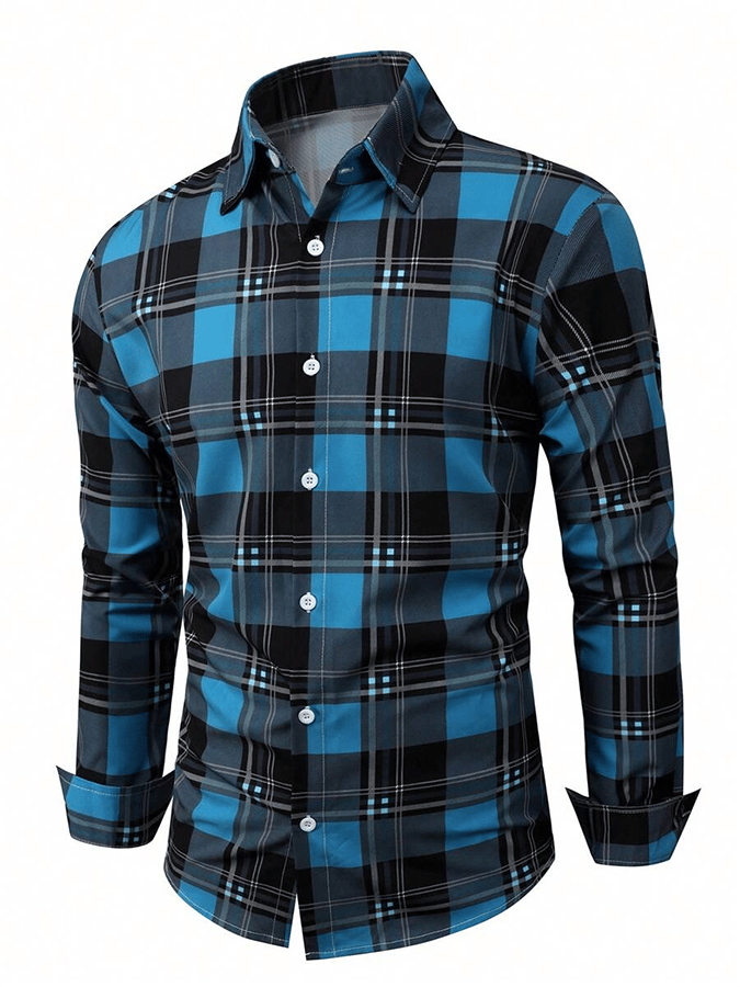 Men's Plaid Business Casual Shirt