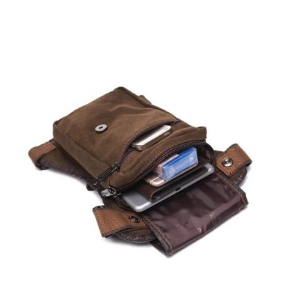 Men's retro canvas portable Waist and Leg-bag