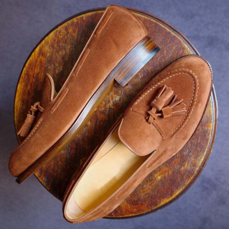 Retro Business Casual Suede Tassel Shoes