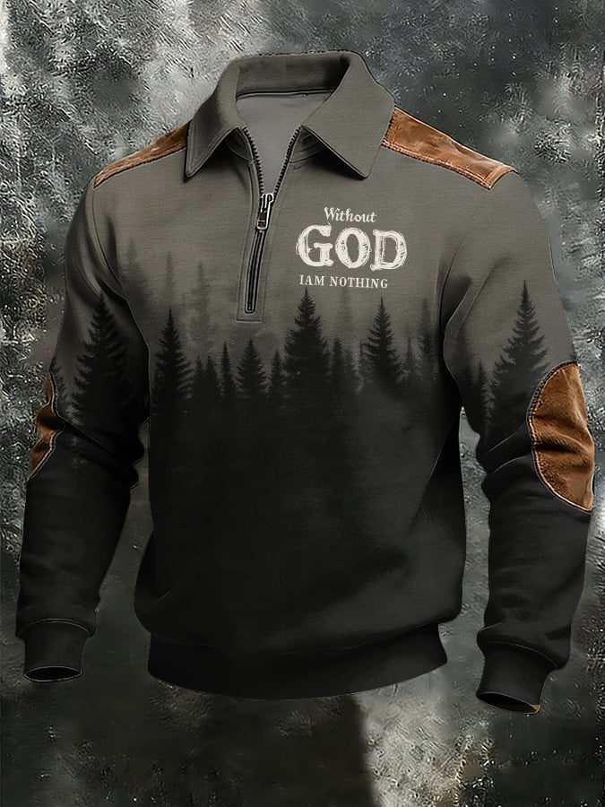 Men'S Vintage-Style Faith Printed Sweatshirt-Fast Shipping