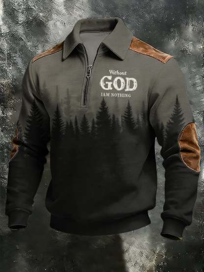 Men'S Vintage-Style Faith Printed Sweatshirt-Fast Shipping