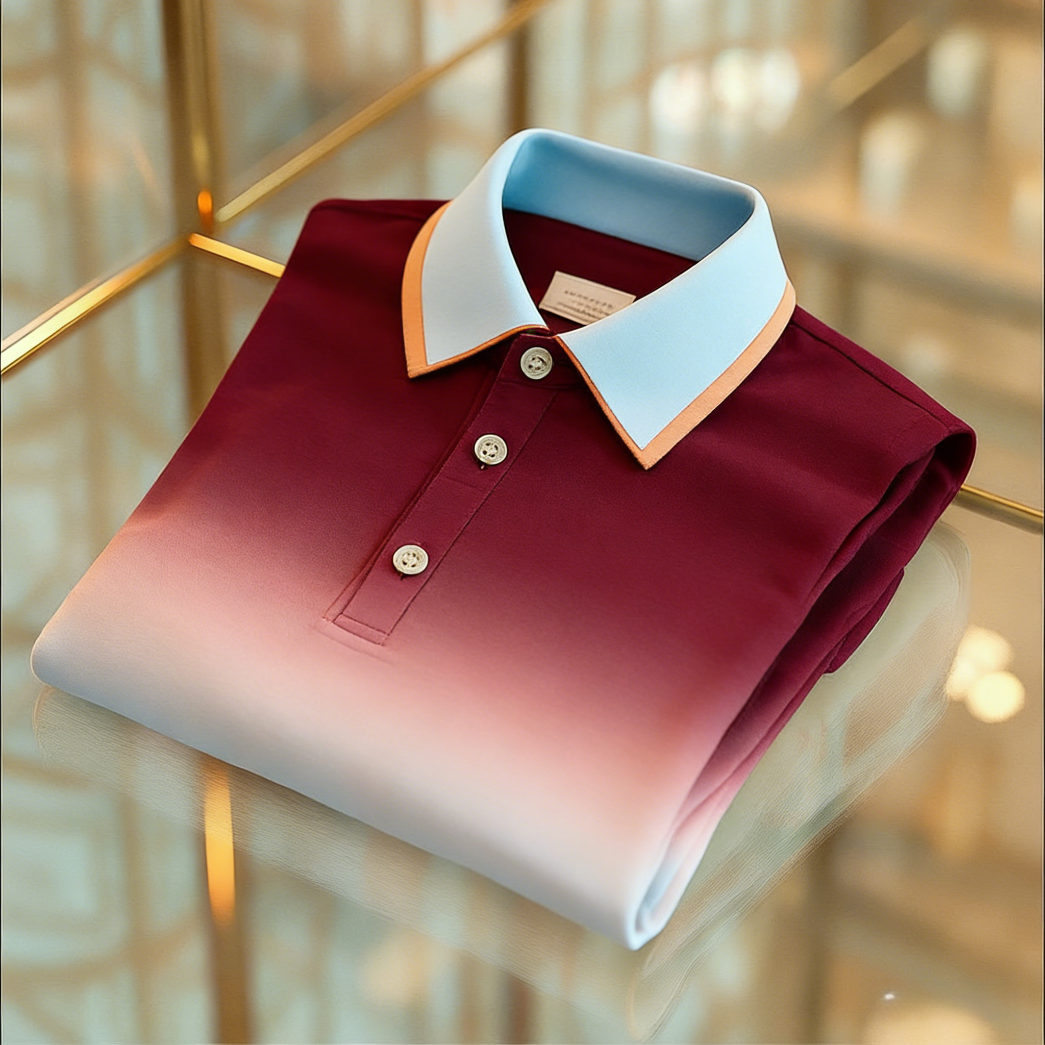 Men's Business Casual Button Short Sleeve Polo Shirt