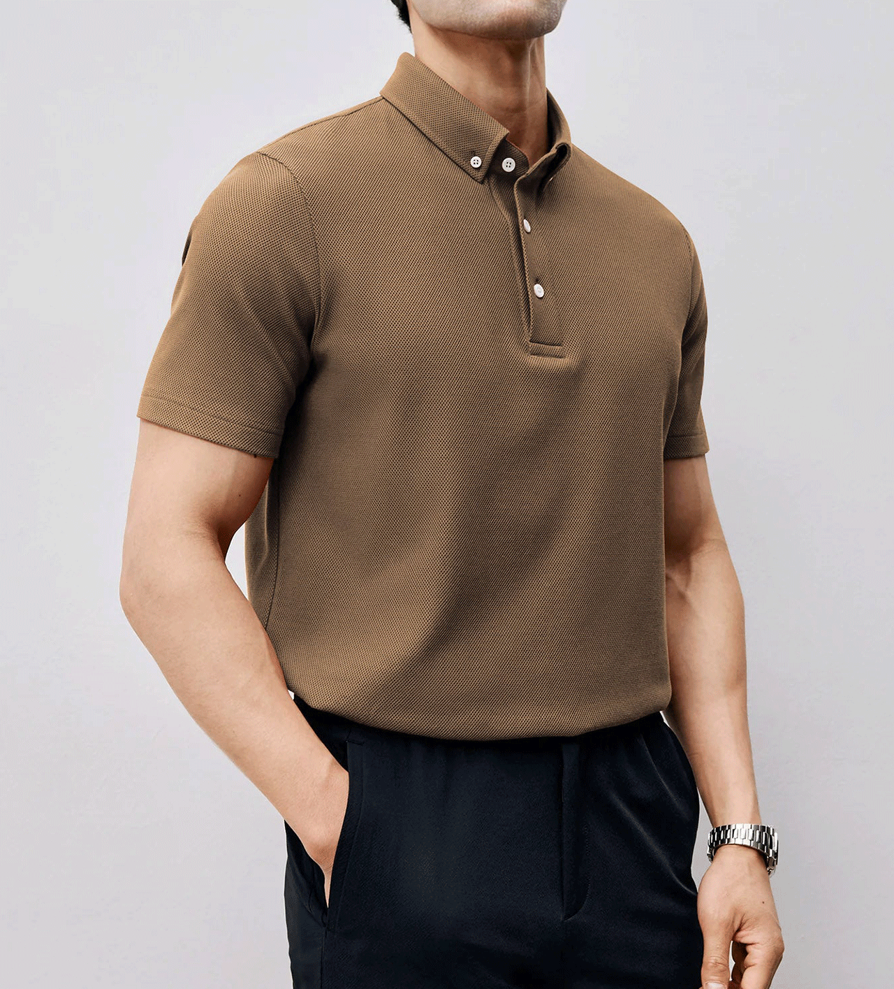 BreezeLuxe Breathable Piqué Short Sleeve Polo
