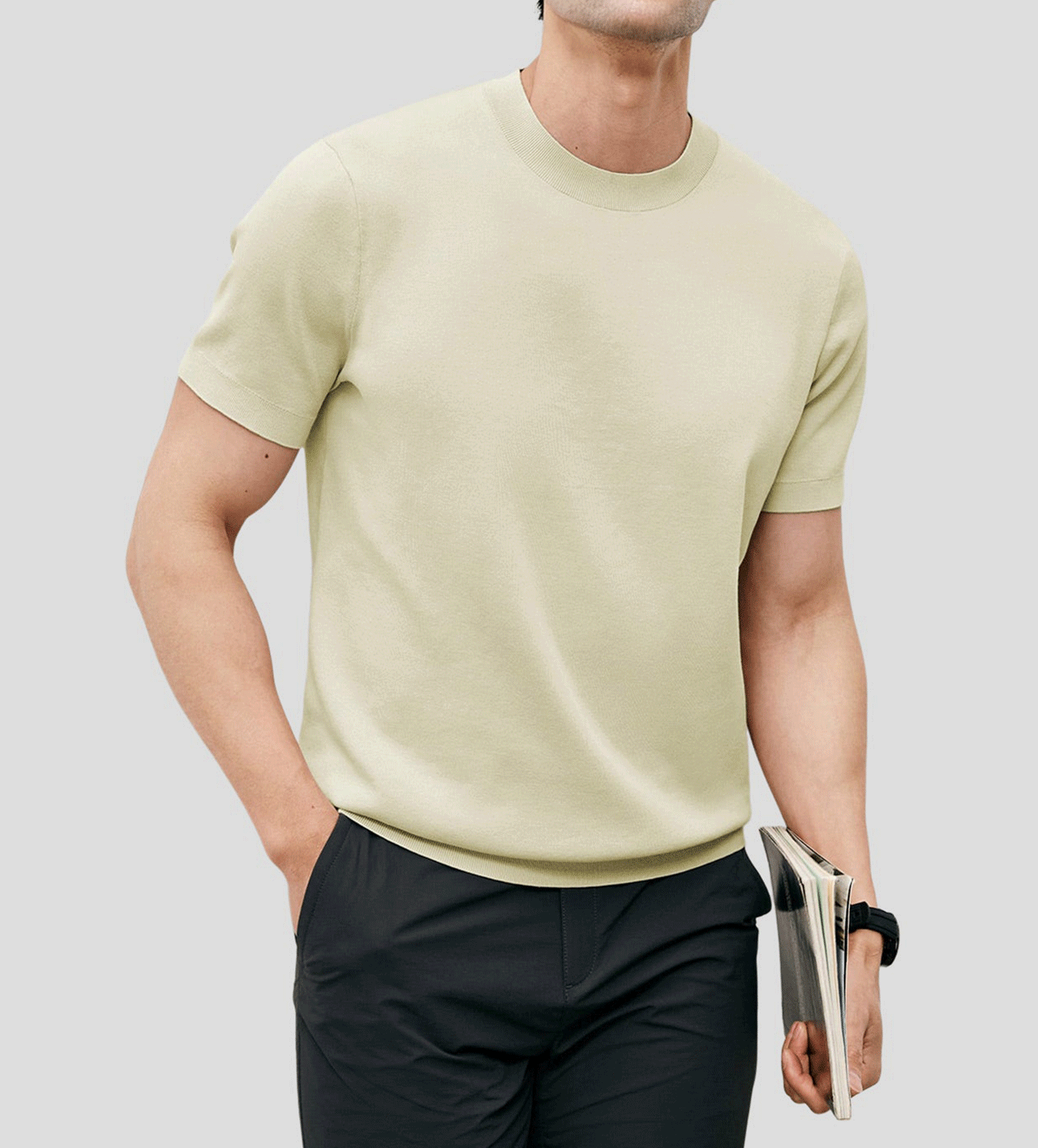 GentleKnit Short Sleeve Knitted T-Shirt