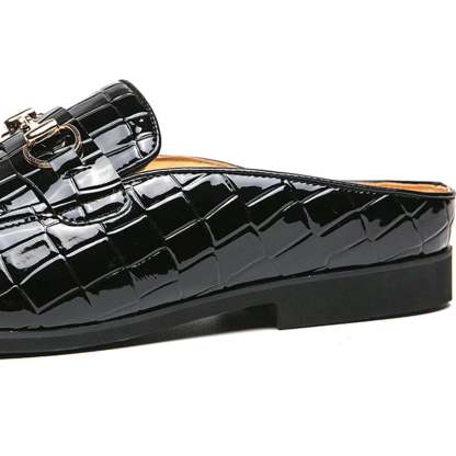 British Fashion Horsebit Heelless Breathable Faux Leather Shoes