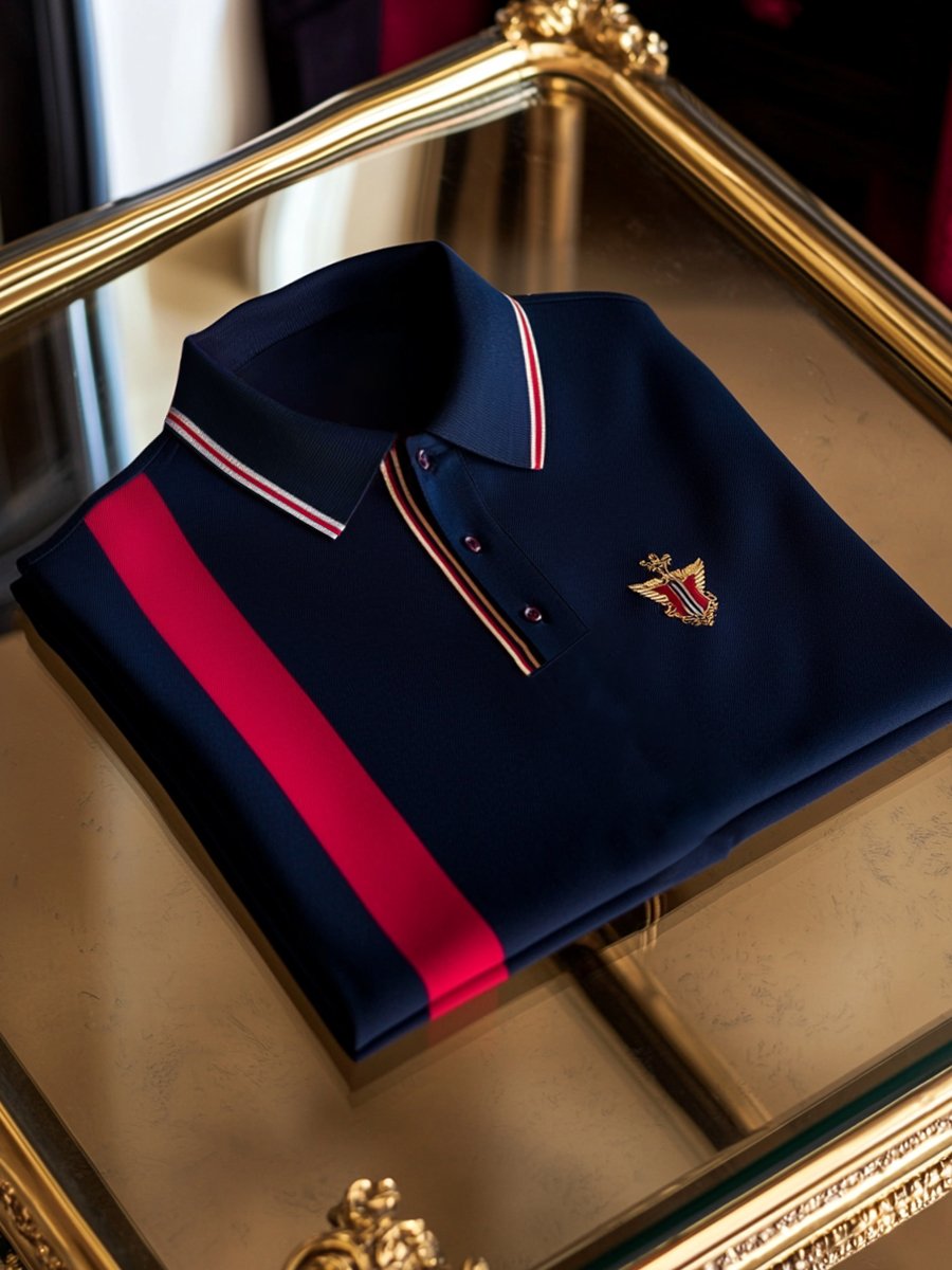 Men's Vintage Business Long Sleeve Polo Shirt