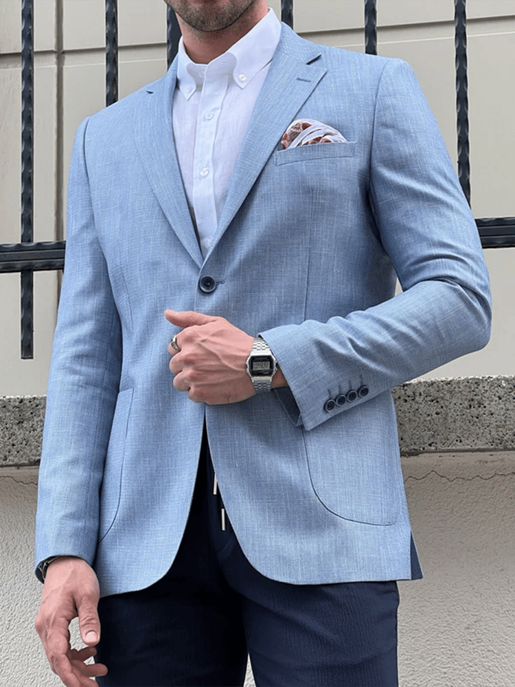 Men's Business Casual Large Pocket Solid Color Blazers