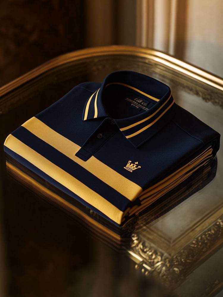 Men's Business Casual Button Short Sleeve Polo Shirt