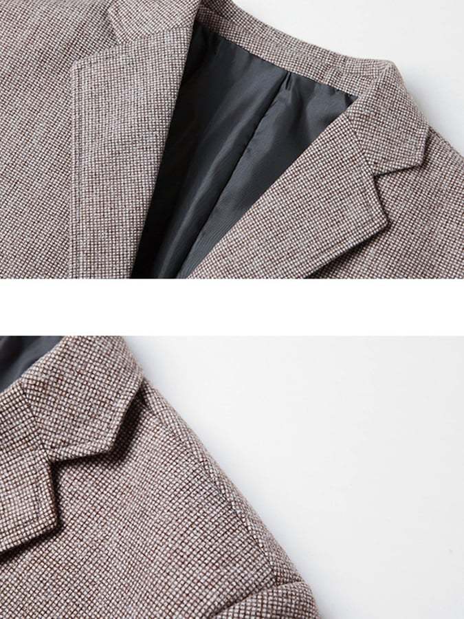 Men's Work Office Notched Collar Solid Regular Fit Blazer