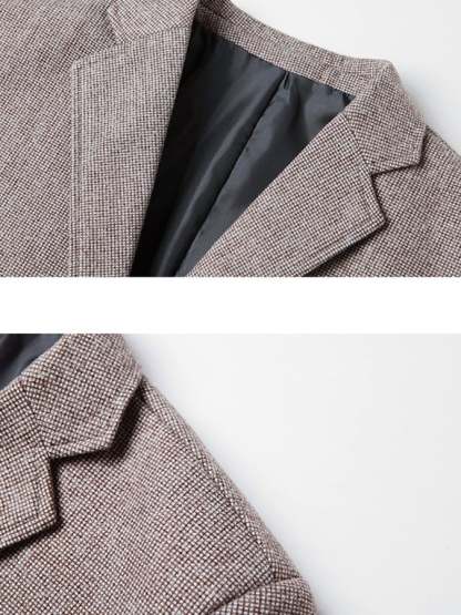 Men's Work Office Notched Collar Solid Regular Fit Blazer