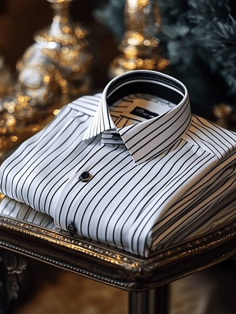 Men's Luxury Business Striped Long Sleeve Shirt