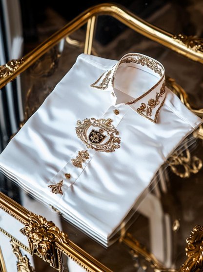 Men's Satin Luxury Business Long Sleeve Shirt