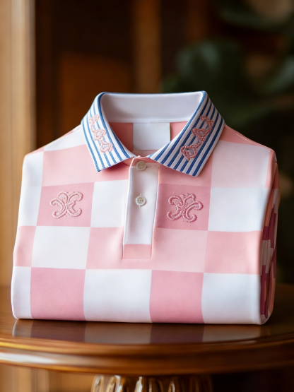 Men's Business Casual Button Short Sleeve Polo Shirt