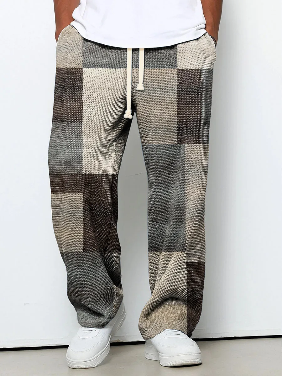 Men's Geometry Color Gradient Art Print Casual Suit Pants