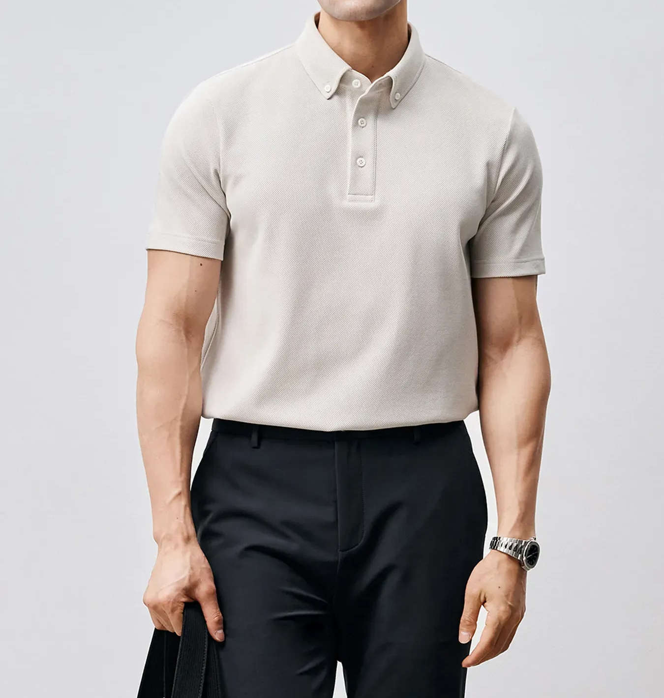 BreezeLuxe Breathable Piqué Short Sleeve Polo