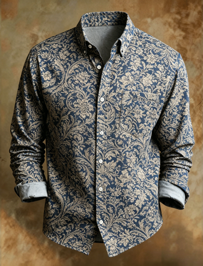 Long Sleeve Floral Button Down Shirt