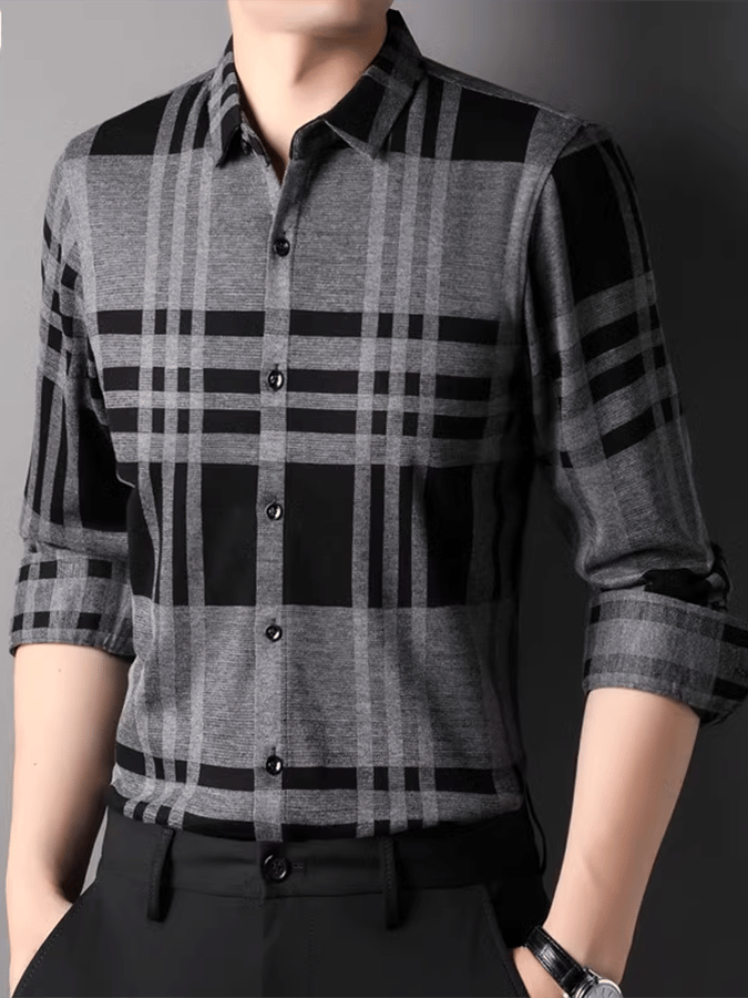 Men's Plaid Business Casual Shirt
