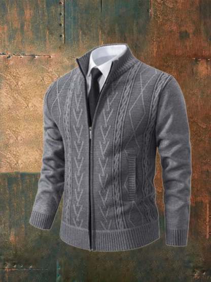 Men's casual knitted sweater cardigan