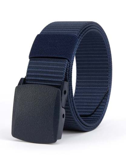 Men's outdoor training automatic buckle nylon canvas braided belt