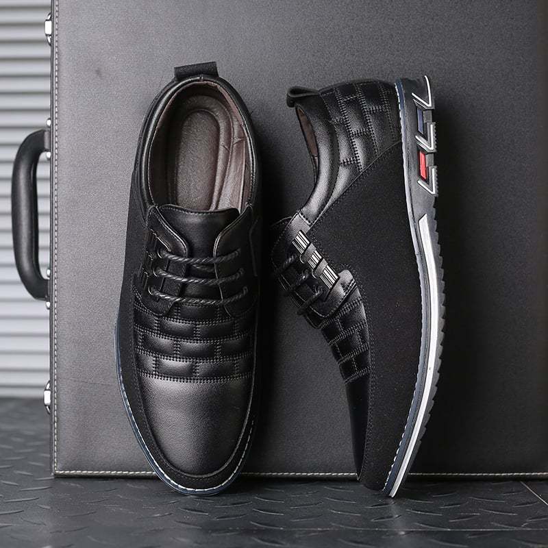 Men'S Patchwork Fashionable Casual Leather Shoes