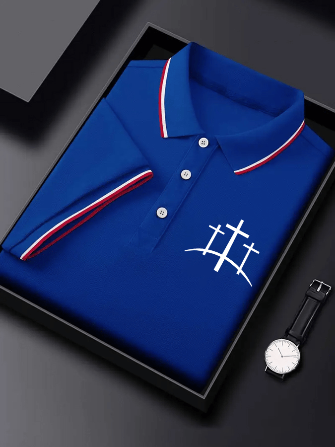 Men's Faith Print Polo Shirt
