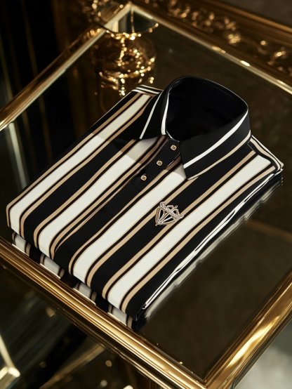 Men's Vintage Business Long Sleeve Polo Shirt