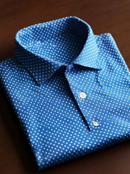 Men's Business Casual Button Short Sleeve Polo Shirt