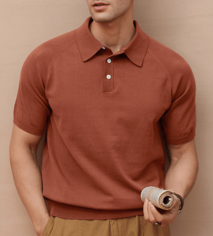 GentleKnit Short Sleeve Knitted Polo