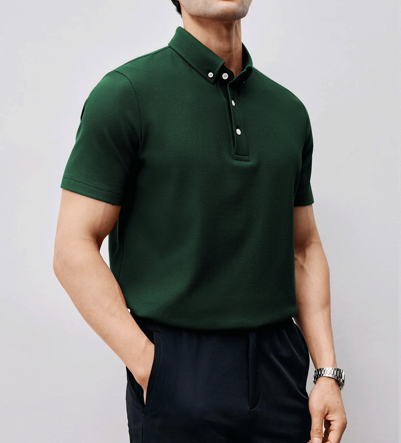 BreezeLuxe Breathable Piqué Short Sleeve Polo