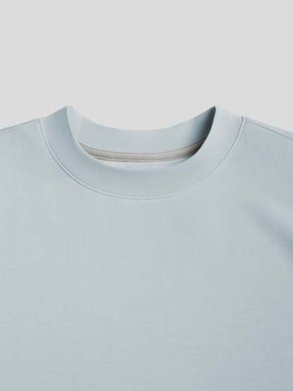 Modal Blend Elbow Patch Long Sleeve Tee:Slim Fit