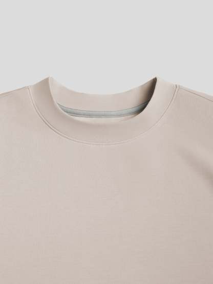 Modal Blend Elbow Patch Long Sleeve Tee:Slim Fit