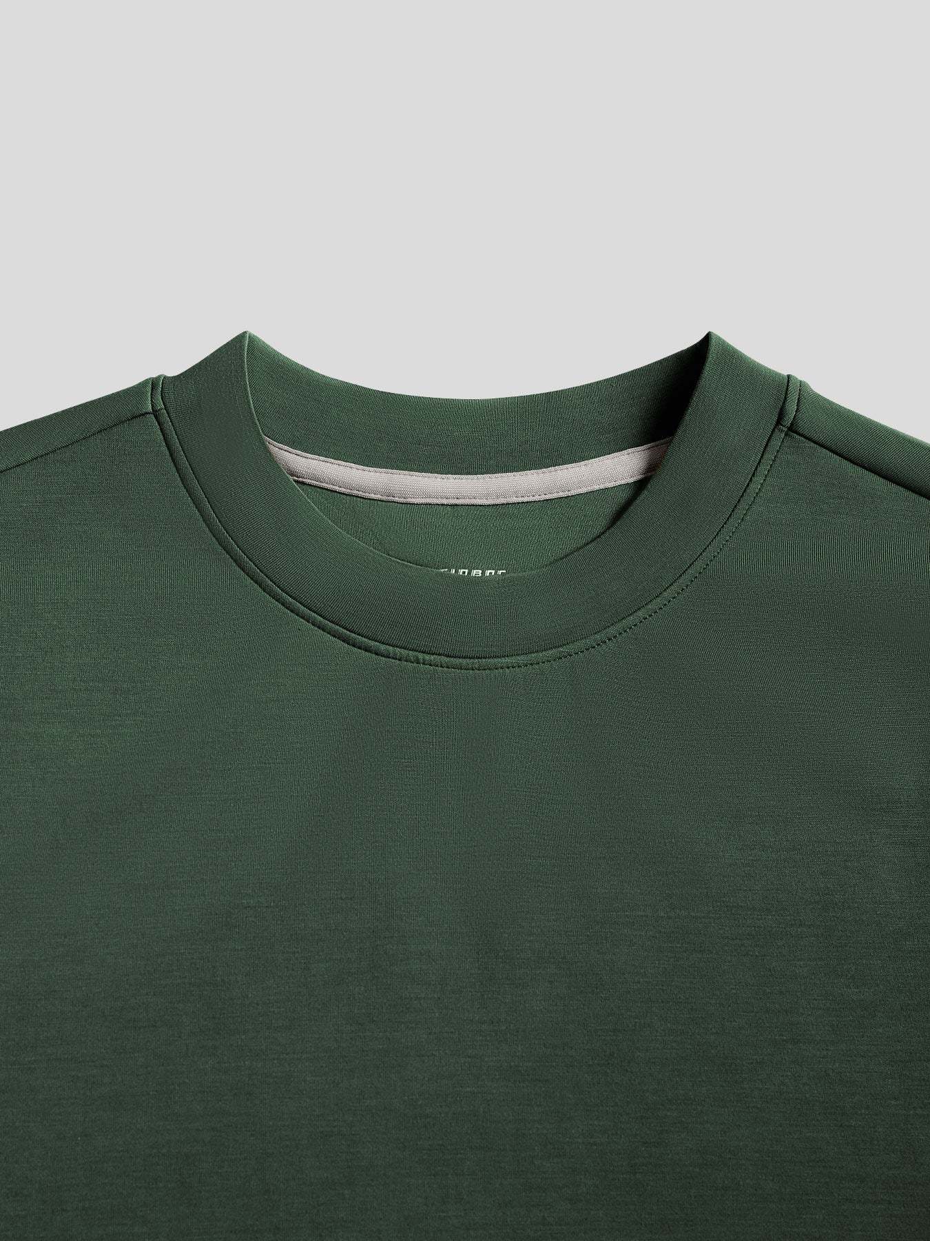 Modal Blend Elbow Patch Long Sleeve Tee:Slim Fit