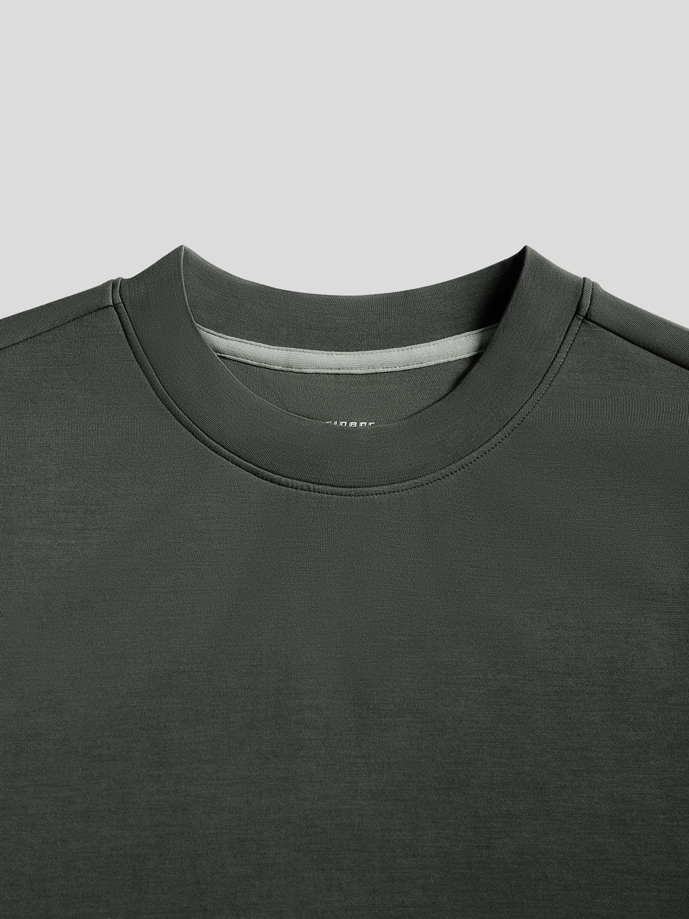 Modal Blend Elbow Patch Long Sleeve Tee:Slim Fit