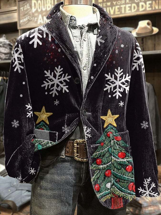 Men's Retro Christmas Casual Blazer