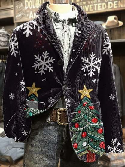 Men's Retro Christmas Casual Blazer