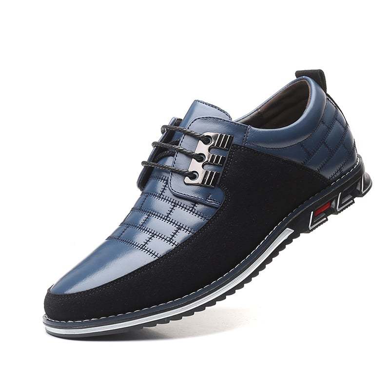 Men'S Patchwork Fashionable Casual Leather Shoes