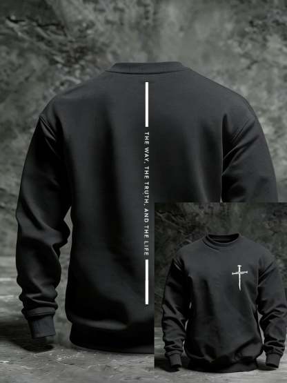Men's Faith Print Casual Sweatshirt-Fast Shipping
